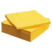Салфетки бумажные ЖАСМИН россыпь желтые 23х23см 1500шт/уп